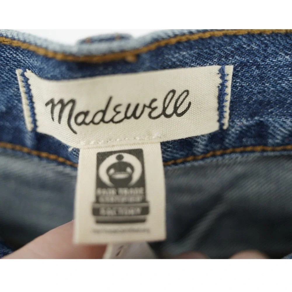 Madewell The Dean Easy Straight Jeans Womens 27x31 Blue Shibori Wash NWT $168 - Picture 8 of 9